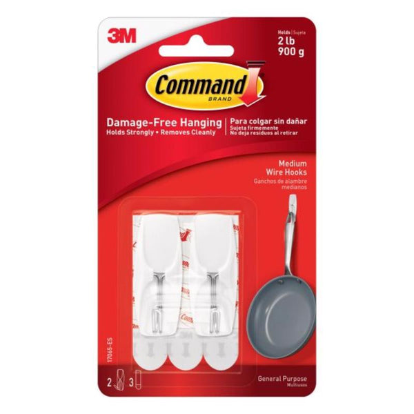 3M, 17065-ES, adhesive hook, White