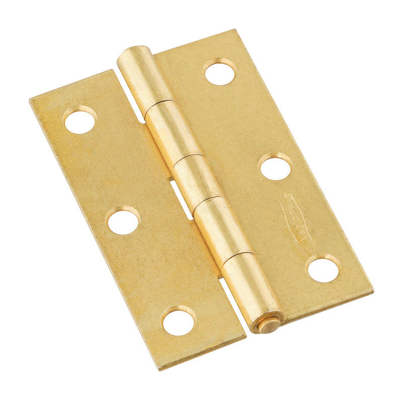 National Hardware N146-399 V518 Non-Removable Pin Hinges in Brass, 2 pack