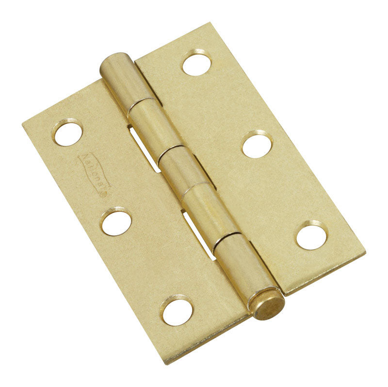 National Hardware N142-067 V508 Removable Pin Hinges in Brass, 2 pack