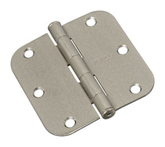 National Hardware N830-328 V512R5/8 Door Hinges in Satin Nickel, 3 pack,3-1/2 Inch