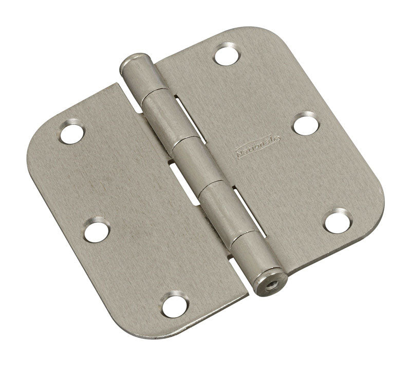National Hardware N830-328 V512R5/8 Door Hinges in Satin Nickel, 3 pack,3-1/2 Inch