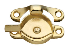National Hardware N148-684 Sash Lock Brass Zinc Die-Cast Double Hung Window Lock Replacement Crescent Type Window Latch for Interior and Exterior Applications with Mounting Screws