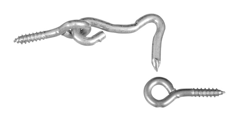 National Hardware N117-820 V2000 Hooks & Eyes in Zinc plated, 2 pack,1 Inch