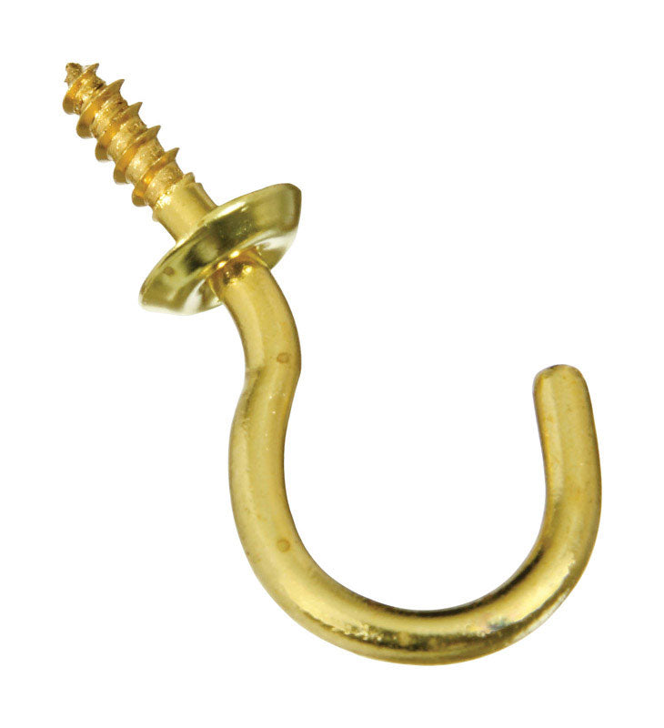 National Hardware N119-685 V2021 Cup Hooks - Solid Brass in Solid Brass, 4 pack