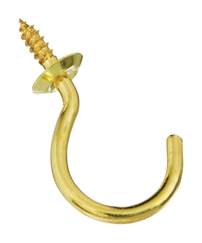 Cup Hook Sol Brass1-1/2