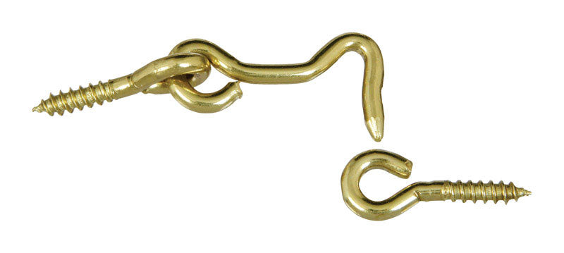 National Hardware N118-083 V2001 Hooks & Eyes in Solid Brass, 2 pack
