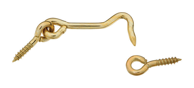 National Hardware N118-117 V2001 Hooks and Eye in Solid Brass