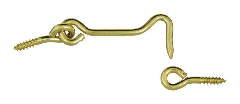 National Hardware N118-133 V2001 Hooks and Eye in Solid Brass,2-1/2 Inch