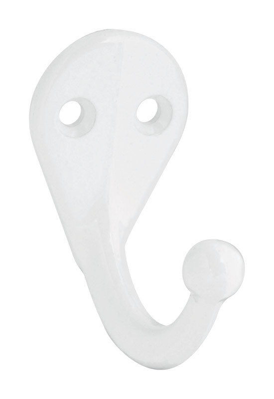National Hardware N248-377 V162 Clothes Hooks in White, 2 pack