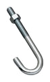 National Hardware N232-975 2195BC J Bolt in Zinc plated,1/2" x 6"