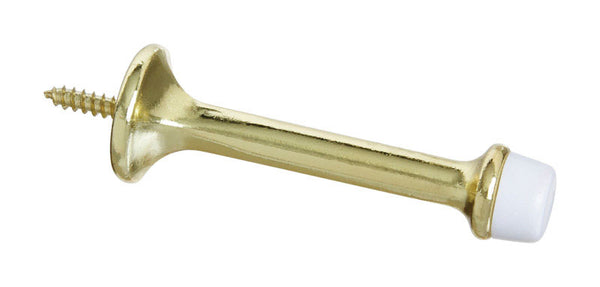 National Hardware N199-372 V236 Rigid Door Stops in Brass, 2 pack