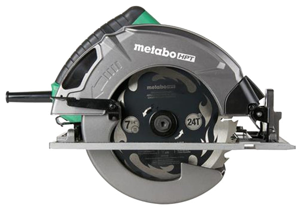 Metabo HPT 7-1/4-Inch Circular Saw Kit | 6,000 Rpm, 15-Amp Motor | Integrated Dust Blower | 24T Premium Framing/Ripping Blade | Single Handed Bevel Adjustment | C7SB3 C7SB3M