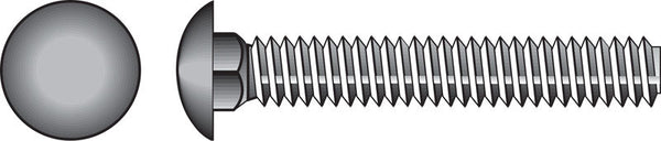 Hillman 240147 Carriage Bolt, 3/8 x 1-1/4-Inch, Steel, Zinc-Plated, Silver, 100-Pack