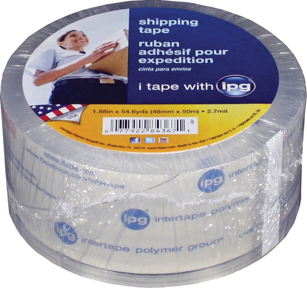 IPG IPG Clear Shipping Tape, 1.88' x 54.6 yd, (Single Roll) 4367