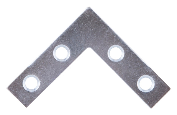 MINTCRAFT FC-Z015-01 ProSource Flat Corner Brace, 1-1/2 in L X 3/8 in W, Steel, Zinc Plated, 1.5"