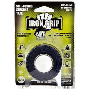 IPG Iron Grip Self-Fusing Silicone Tape, 1" x 10 ft, Black (Single Roll)
