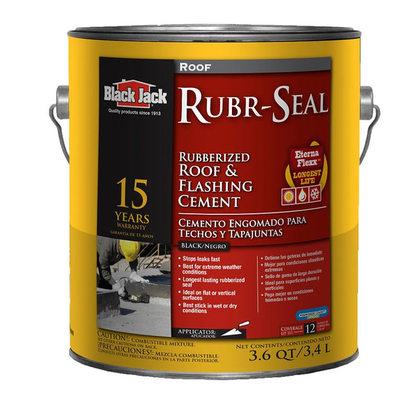 Gardner-Gibson Black Jack Rubr-Seal #21 Rubberized Roof Cement 3.6 Qt 6148-9-34