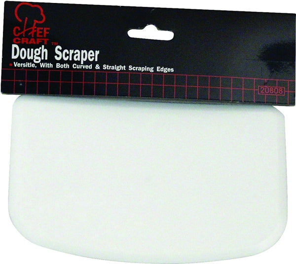 Chef Craft 20808 Flexible Dough Scraper, Plastic 6 in L x 4 in W White