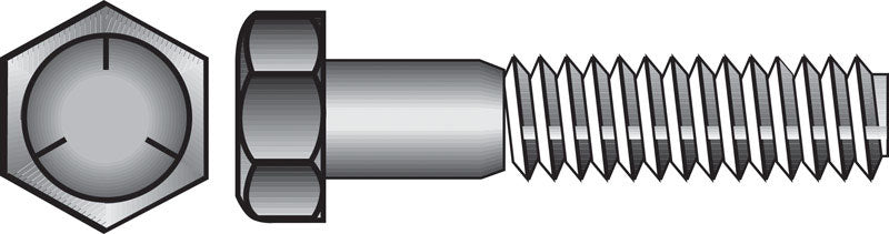 Hillman 1/2 in. Dia. x 6 in. L Heat Treated Zinc Steel Hex Head Cap Screw 25 pk