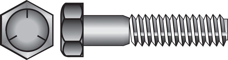 Hillman 5/8 in. Dia. x 5 in. L Heat Treated Zinc Steel Hex Head Cap Screw 25 pk