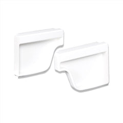 Amerimax Home Products Gutter End Cap, K-Style, Traditional, Vinyl, White, 2-Pc., 5-in. M0611