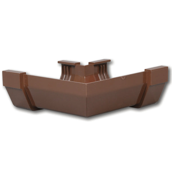 Amerimax Home Products Gutter Miter, Contemporary, Vinyl, Brown, 5-In. - Quantity 1 T1503