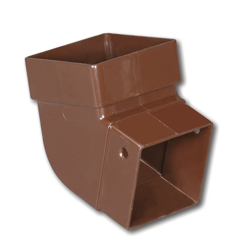 Amerimax Home Products Gutter Elbow, Contemporary, Square, Vinyl, Brown, 2-in. -T1525