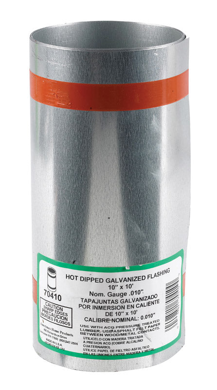 AMERIMAX HOME PRODUCTS 70410 10-Inch x 10-Feet Galvanized Flashing