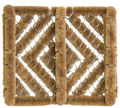 Sports Licensing Solutions Fanmats 58778 Boot/Shoe Scraper Mat, 14 in L, 12 in W, Adirondack Boot Buck Pattern, Natural Coir Surface, Brown