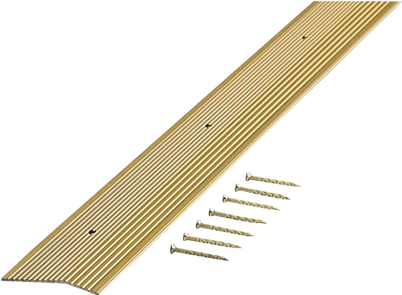 M-D Building Products 36 in. L Prefinished Satin Brass Aluminum Carpet Trim (6-Pack)
