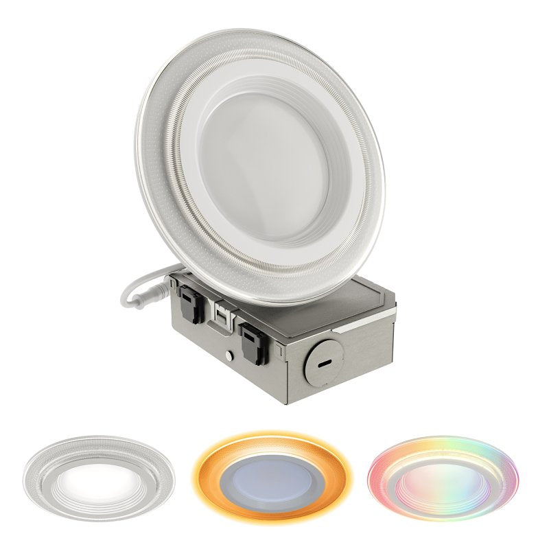 HALO 4" Dual Zone Smart Wi-Fi® Canless LED Light Powered by WiZ Pro, Dimmable Full Color w/SpaceSense, Smart Home Ready