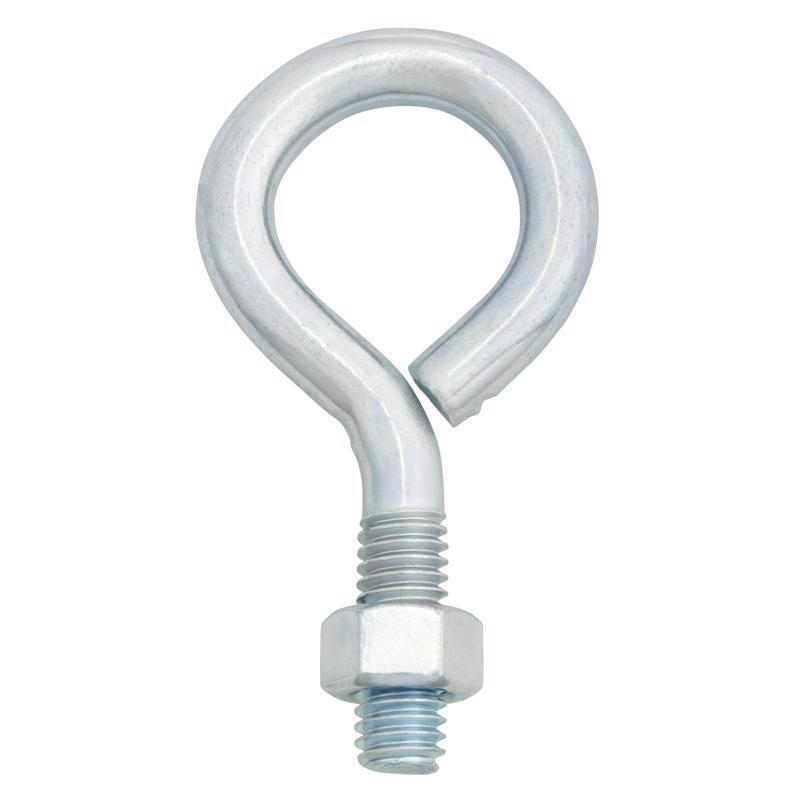 ACE Hampton 3/8 in. x 2-3/4 in. L Zinc-Plated Steel Eyebolt Nut Included