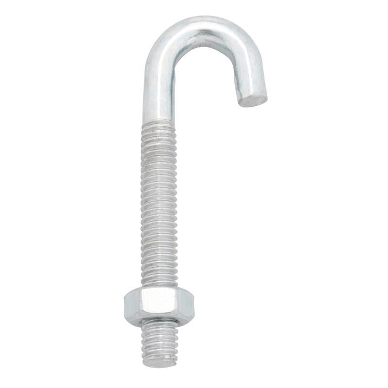 Hampton Small Zinc-Plated Silver Zinc 0.6875 in. L J-Bolt 150 lb. 1 pk
