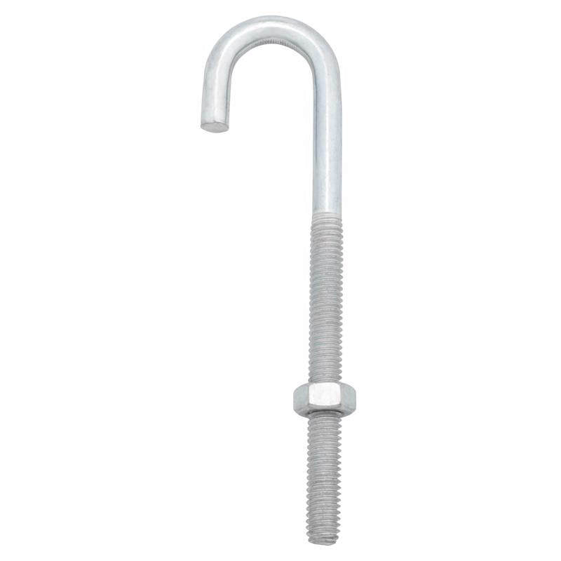 Hampton Medium Zinc-Plated Silver Zinc 1.1875 in. L J-Bolt 150 lb 1 pk - Total Qty: 10; Each Pack Qty: 1