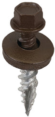 Acorn SW-MW1BS250 burnished slate #9 x 1 in hex head roofing screw with EPDM washer