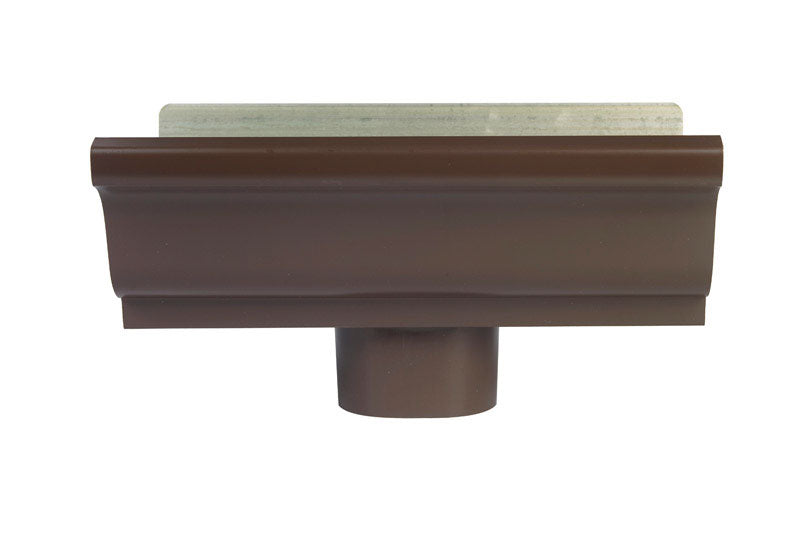 AMERIMAX HOME PRODUCTS 2501019 Gutter End with Drop, No Size, Brown