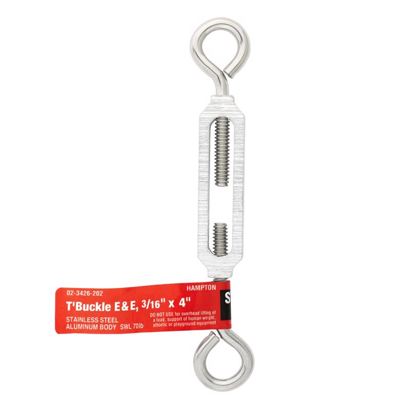 TURNBKL 3/16X4 SS EE