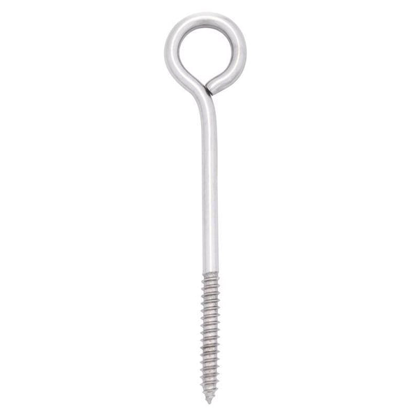 Hampton Lag Thread Eyebolt 248'' 3/4'' 6'' Overall 4-5/8'' Shank 2'' Thread 260 Lb Bulk Stainless Steel 02-3463-407 (5-Pack)