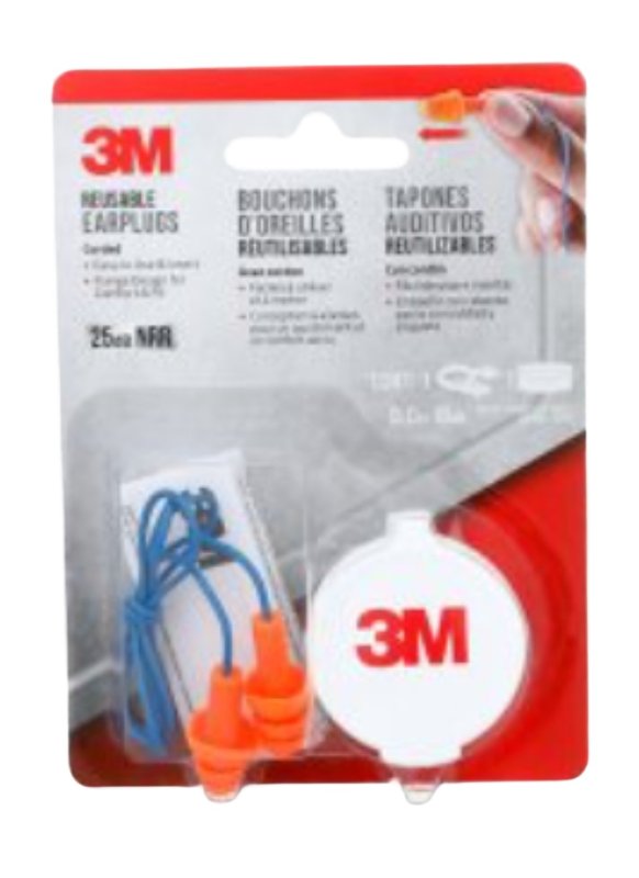 3M Corded Reusable Earplugs 90586-00000