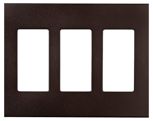 EATON PJS263RB-SP-L Designer 3-Gang Screwless Wallplate, Oil Rubbed Bronze