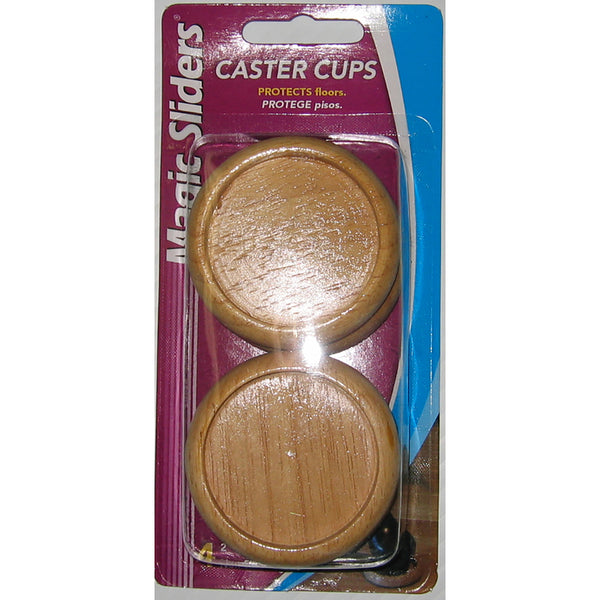 Magic Sliders Plastic Protective Pads Oak Round 2 in. W x 2 in. L 4 pk 30811