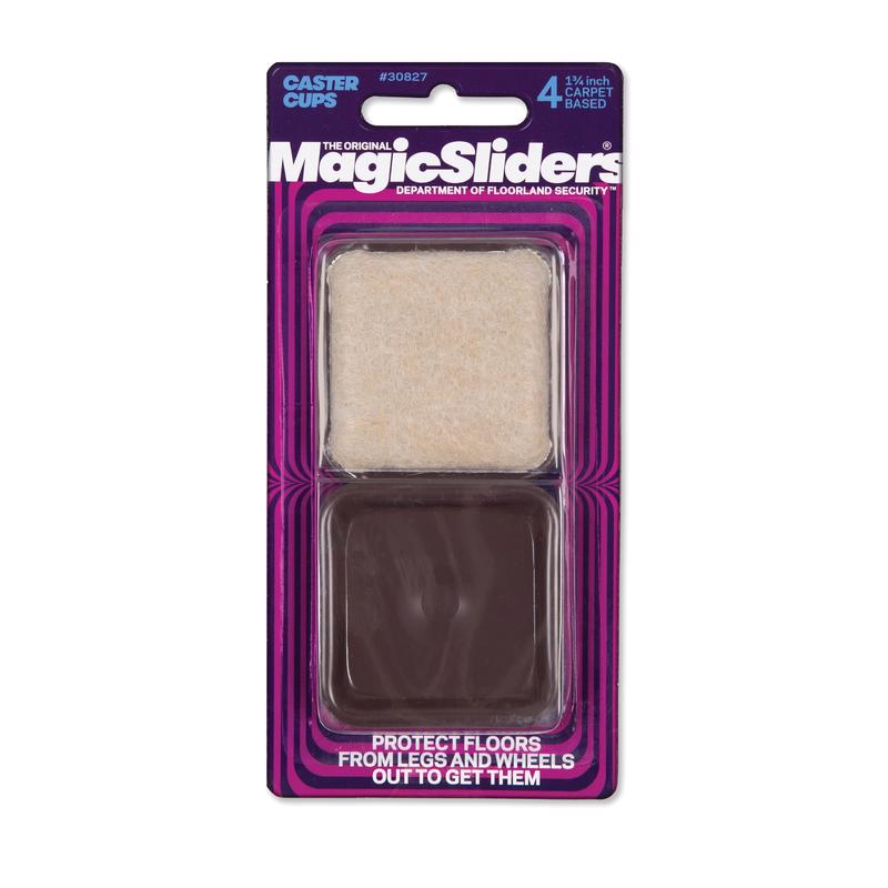Magic Sliders 5865555 1.75 x 1.75 in. Brown Plastic Protective Pads - 4 per Pack