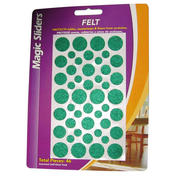 Magic Sliders Pad Felt Asst GRN46PK 62917