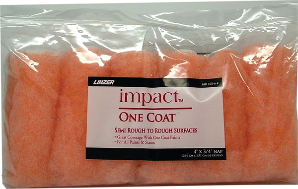 Linzer MR 105-6 0400 Impact Knit Polyester Nap Roller Covers (6 Pack), 3/4" Mr 105-6 4IN