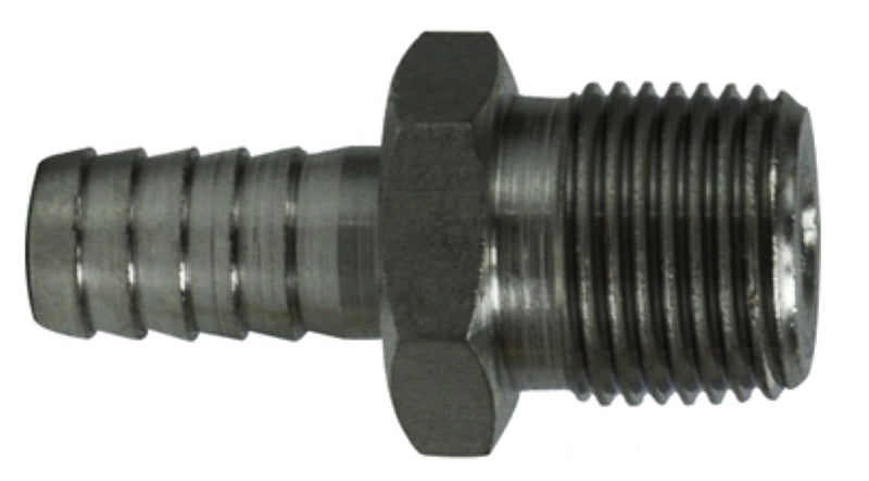 Anderson Metals 73953FT 0.5 in. 304 Stainless Steel Hose Barb x Mpt