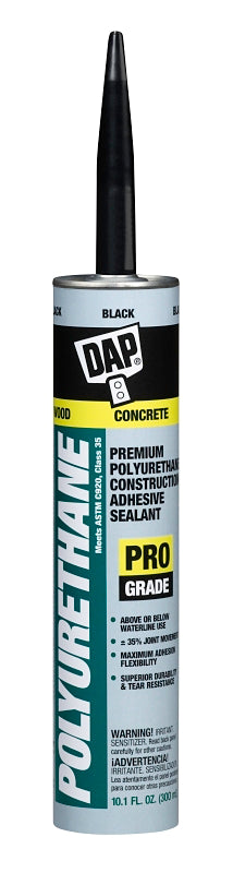 Dap 7079818816 18816 Polyurethane Construction Adhesive and Sealant, 10.1 oz, Black