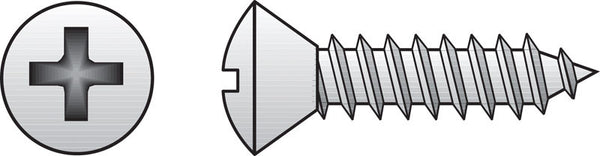 The Hillman Group Stainless Steel 823694 Oval Head Phillips Sheet Metal Screw, 10-Inch x 1-1/4-Inch, 100-Pack 0823694