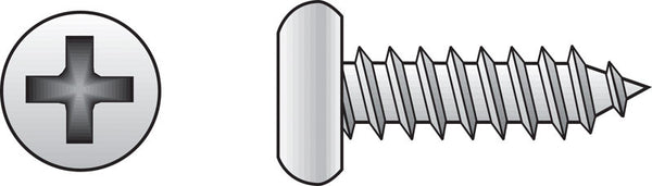 Hillman Stainless Steel Sheet Metal Screws No. 12 X 1 '' Pan Head 0823316