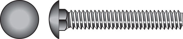 Hillman, 5/16 x 2-1/2-Inch, zinc 832574 Stainless Steel Carriage Bolt, 25-Pack 0832574