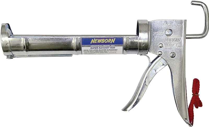 Newborn 307 Super Ratchet Rod Cradle Caulking Gun, 1/10 Gallon Cartridge, 6:1 Thrust Ratio